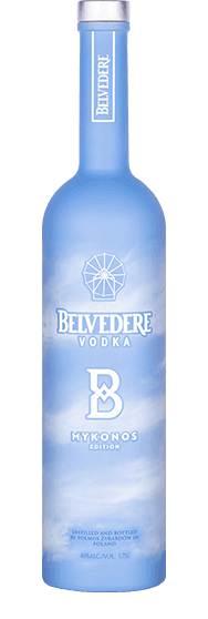 Bottle of Mykonos Limited Edition Belvedere Vodka
