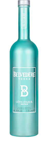 Bottle of Cote D’Azur Limited Edition Belvedere Vodka