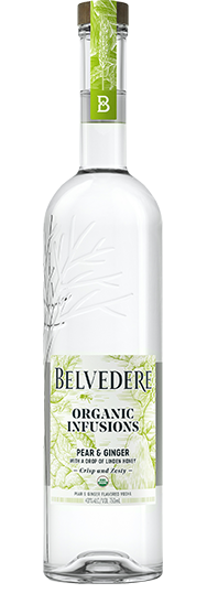 Bottle of Pear & Ginger Organic Infusion Belvedere Vodka