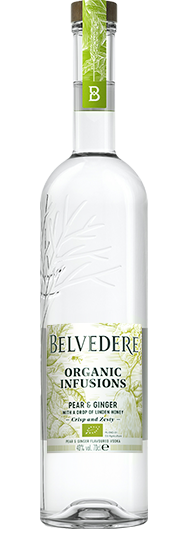 Bottle of Pear & Ginger Organic Infusion Belvedere Vodka