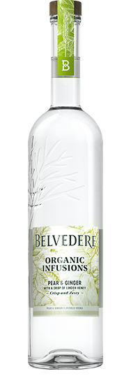 Bottle of Pear & Ginger Organic Infusion Belvedere Vodka