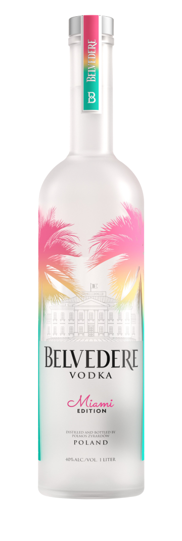 Bottle of Miami Limited Edition Belvedere Vodka