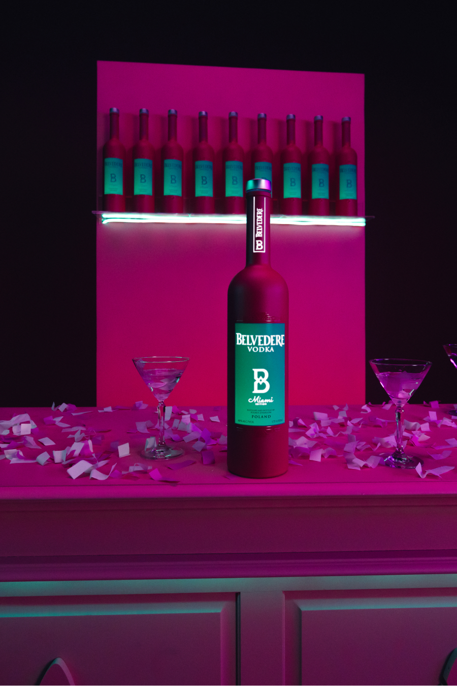 bottle on dark bar