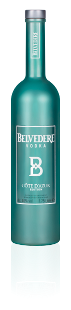 Bottle of Cote D’Azur Limited Edition Belvedere Vodka