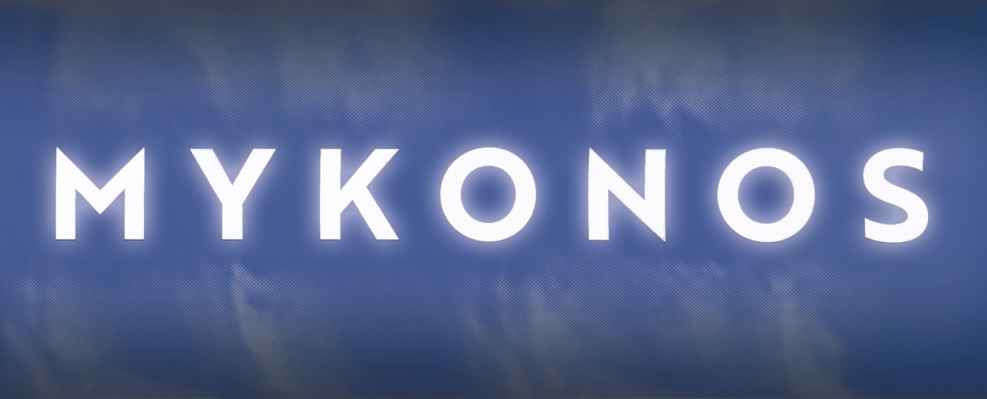 mykonos bottle label