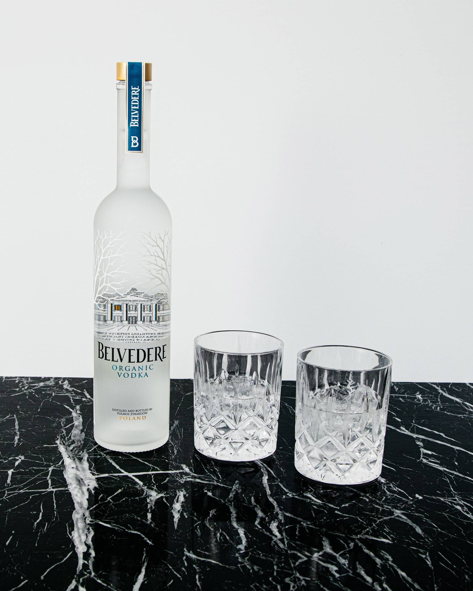 Belvedere organic vodka bottle