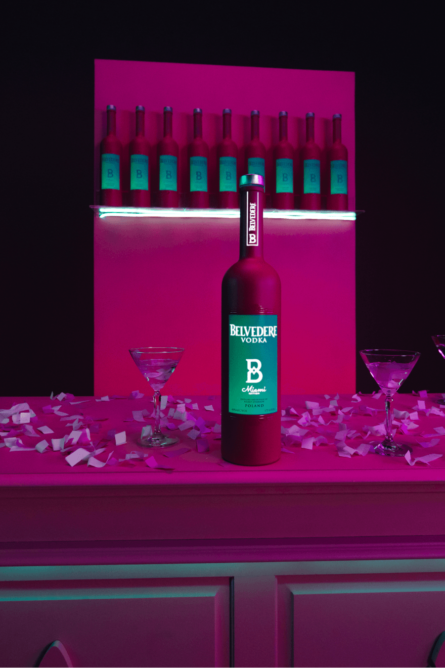 bottle on dark bar