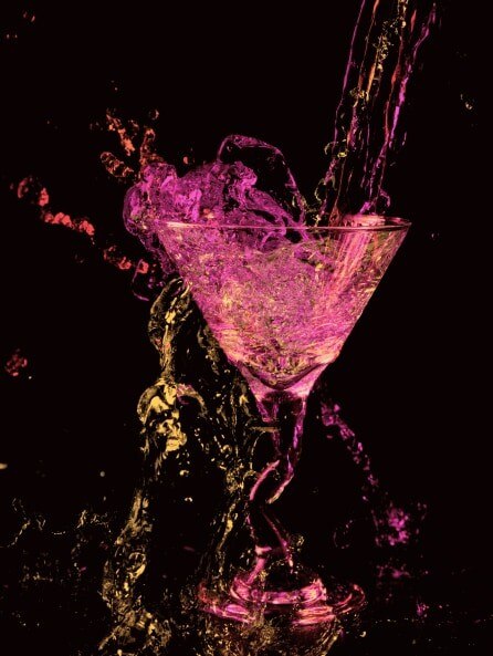 Pink martini glass