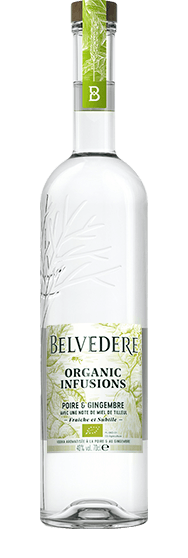 Bottle of Pear & Ginger Organic Infusion Belvedere Vodka
